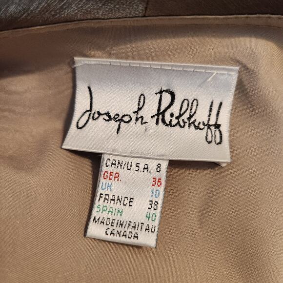 Vintage Joseph Ribkoff Jacket Size US 8 Womens Gold Buttonup Cocktail Formal - Picture 11 of 16